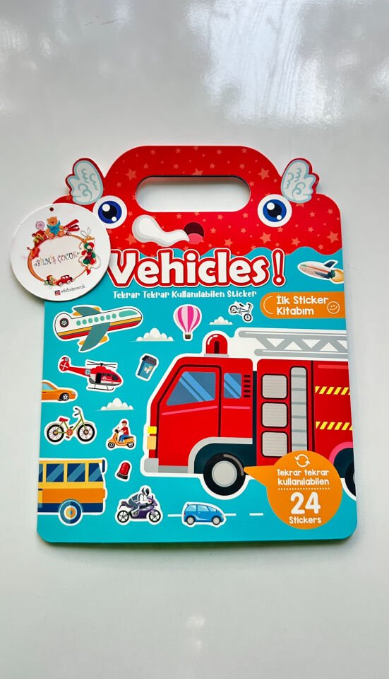 Tekrar Kullanılabilen İlk Sticker Kitabım – Büyük Araçlar