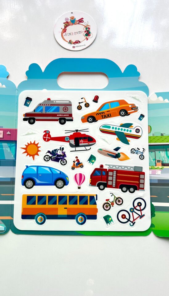 Tekrar Kullanılabilen İlk Sticker Kitabım – Büyük Araçlar