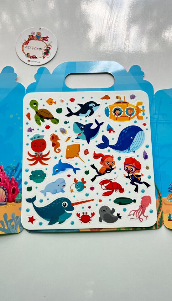 Tekrar Kullanılabilen İlk Sticker Kitabım – Deniz Hayvanları
