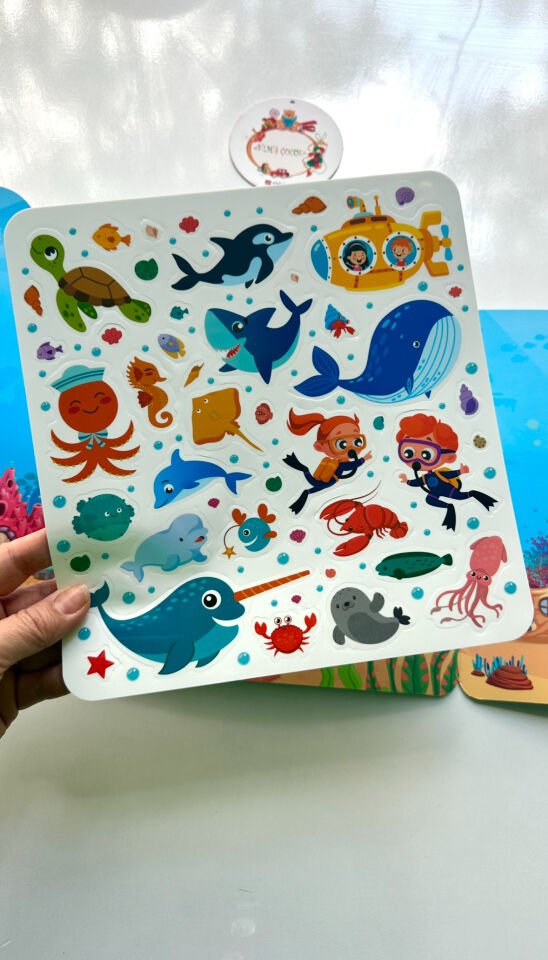 Tekrar Kullanılabilen İlk Sticker Kitabım – Deniz Hayvanları