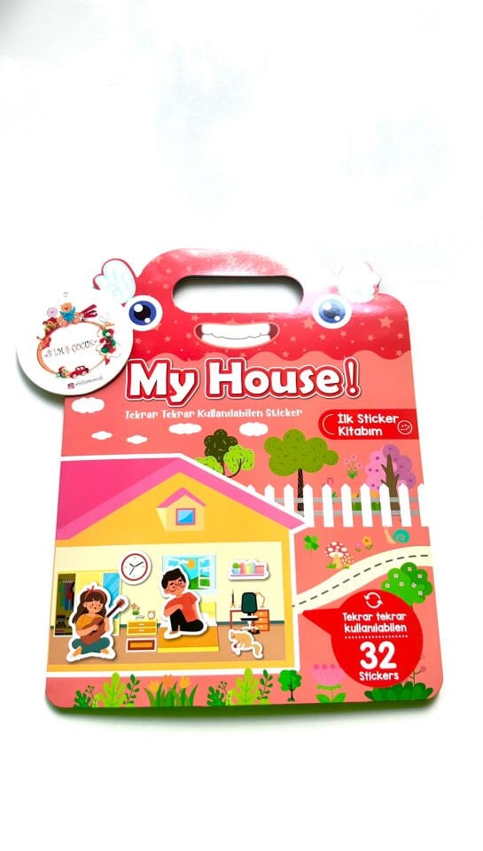 Tekrar Kullanılabilen İlk Sticker Kitabım – Evim