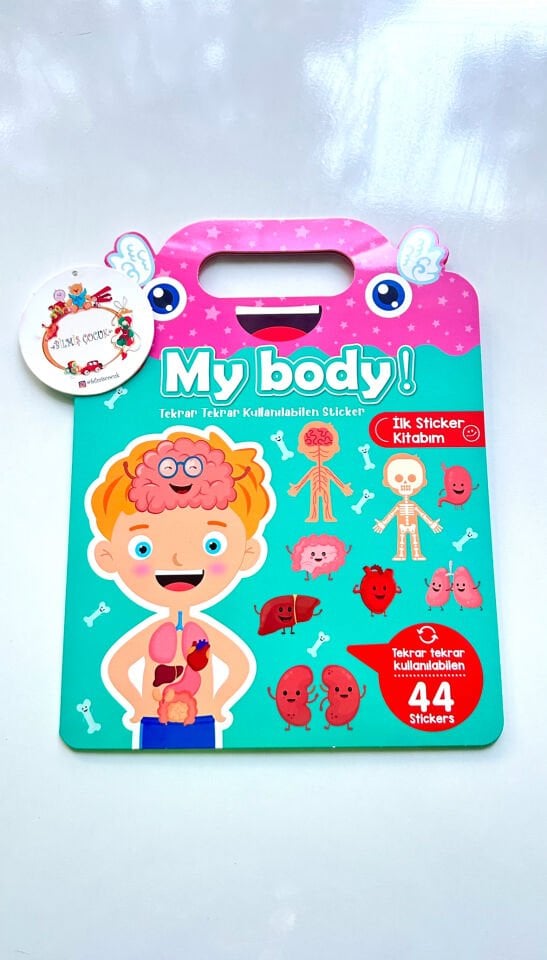 Tekrar Kullanılabilen İlk Sticker Kitabım – Vücudum
