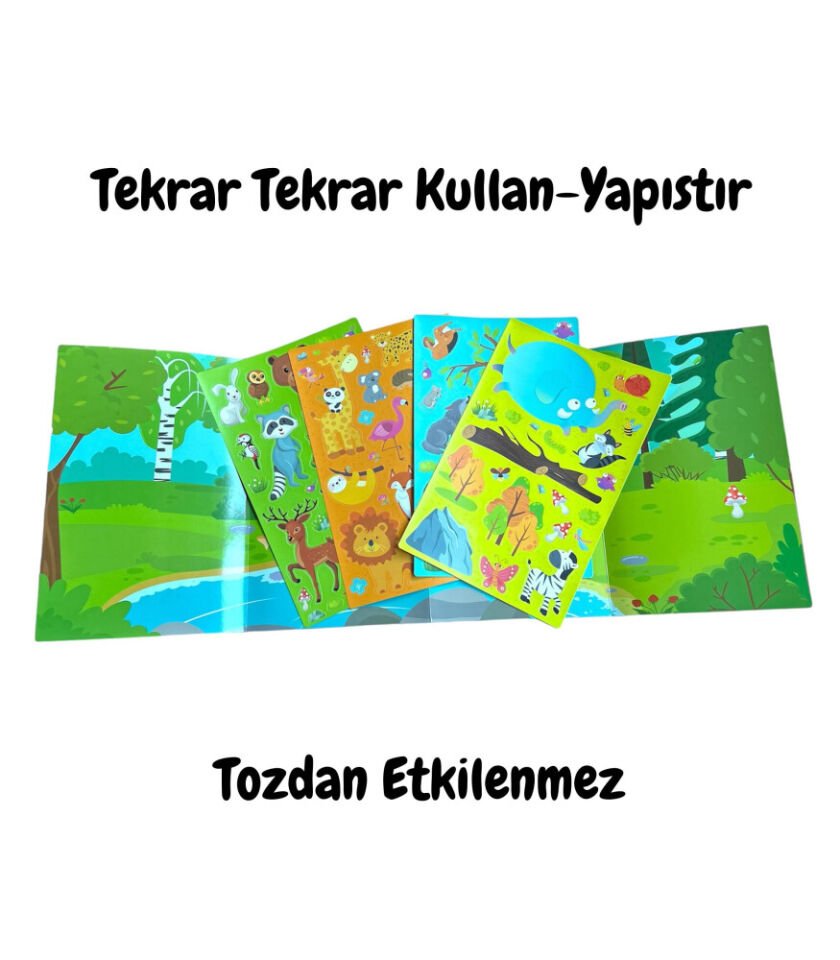 Tekrar Kullanılabilen Stıcker Seti Anımal Paradise