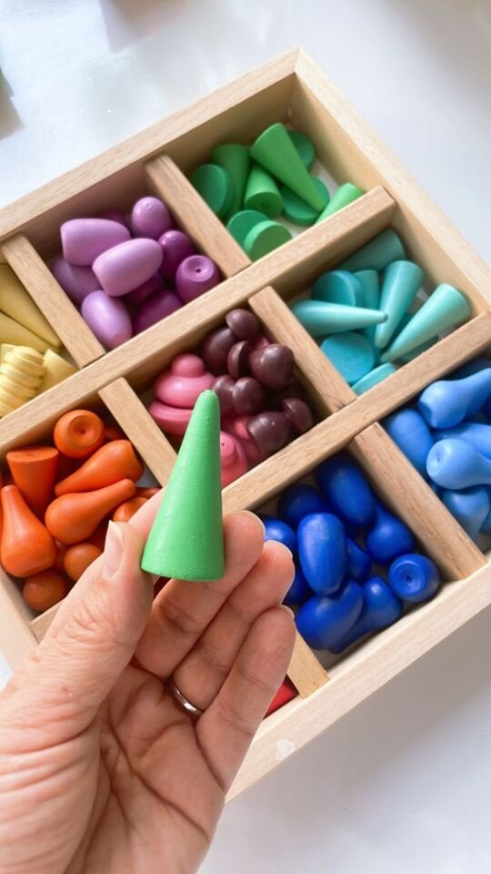 Waldorf Ahşap Oyuncak Mandala 100 Parça Kutulu