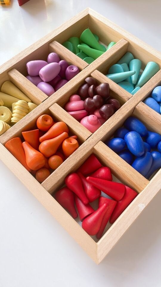 Waldorf Ahşap Oyuncak Mandala 100 Parça Kutulu