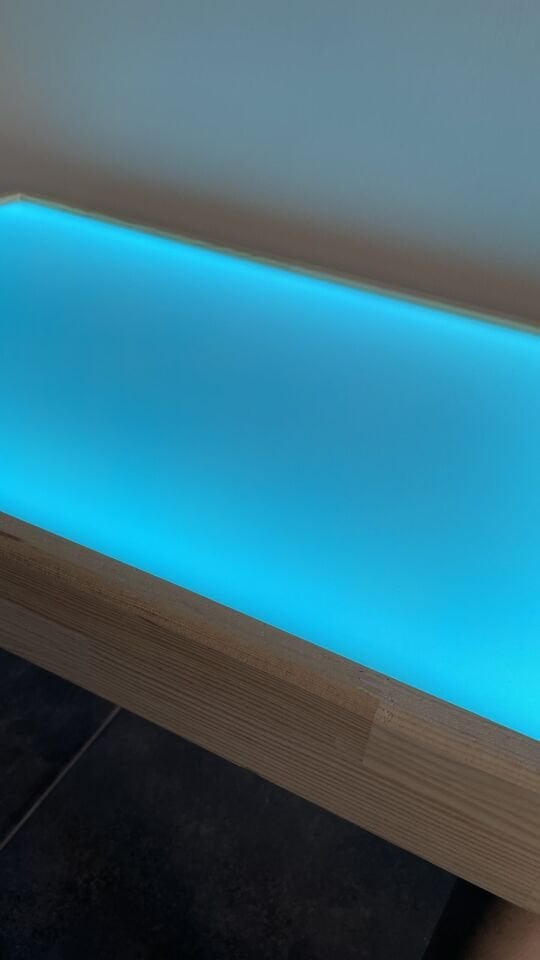 Ahşap ışıklı Tabla Montessori 16 Renkli (Reggio Emilia tablası Ayaksız)