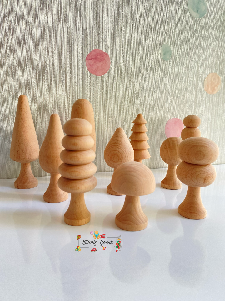 Waldorf Ahşap Oyuncak Ağaç Oyun Seti 10’lu