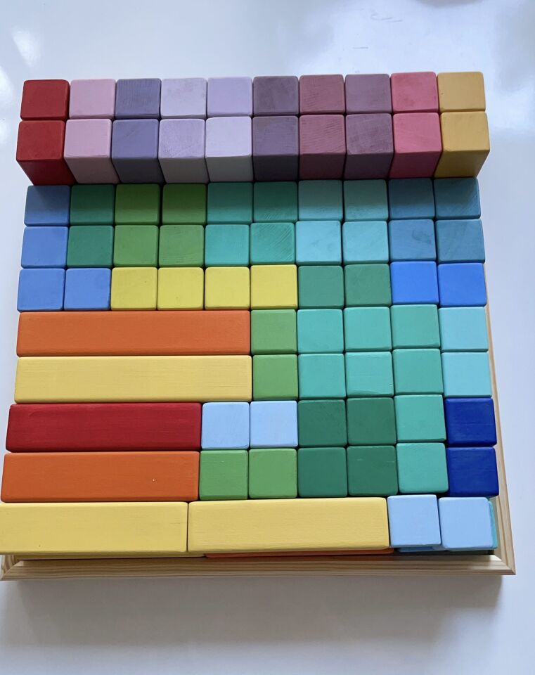 Waldorf Ahşap Oyuncak Büyük Boy Piramit Oyun Seti ( 100 parça )