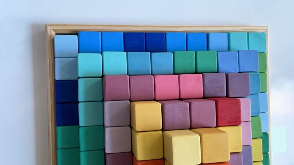 Waldorf Ahşap Oyuncak Büyük Boy Piramit Oyun Seti ( 100 parça )