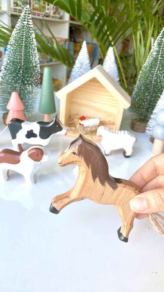 Waldorf Ahşap Oyuncak Çiftlik Hayvan Seti 6 lı