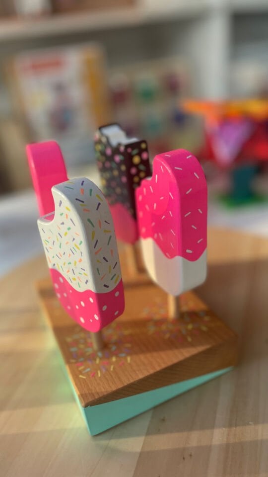 Waldorf Ahşap Oyuncak Dondurma Seti (WOODEN İCE CREAM) 4 lü SET