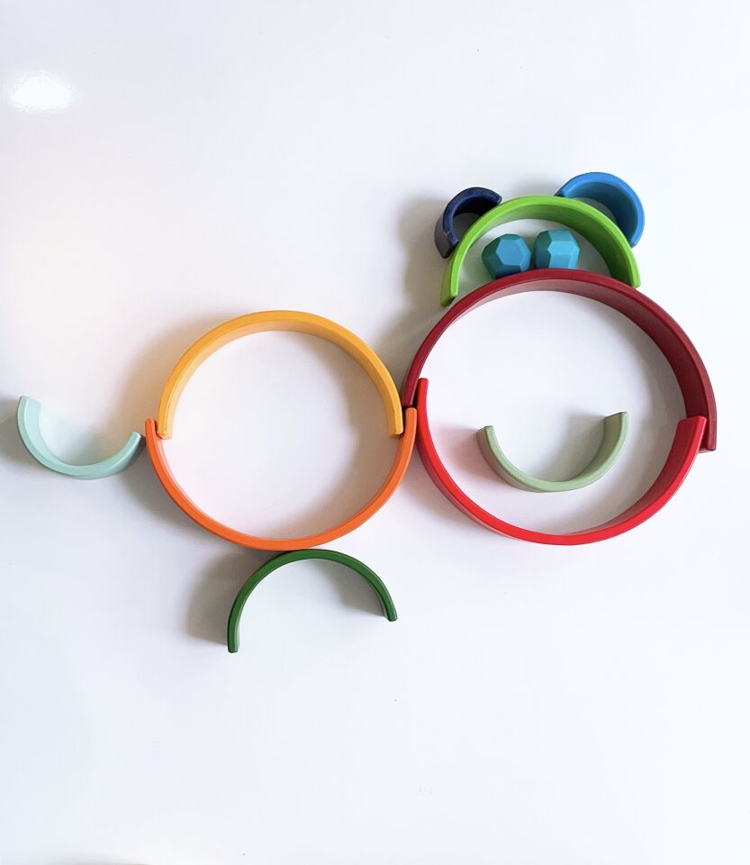 Waldorf Ahşap Oyuncak Gökkuşağı Seti 12’li Set 28 cm