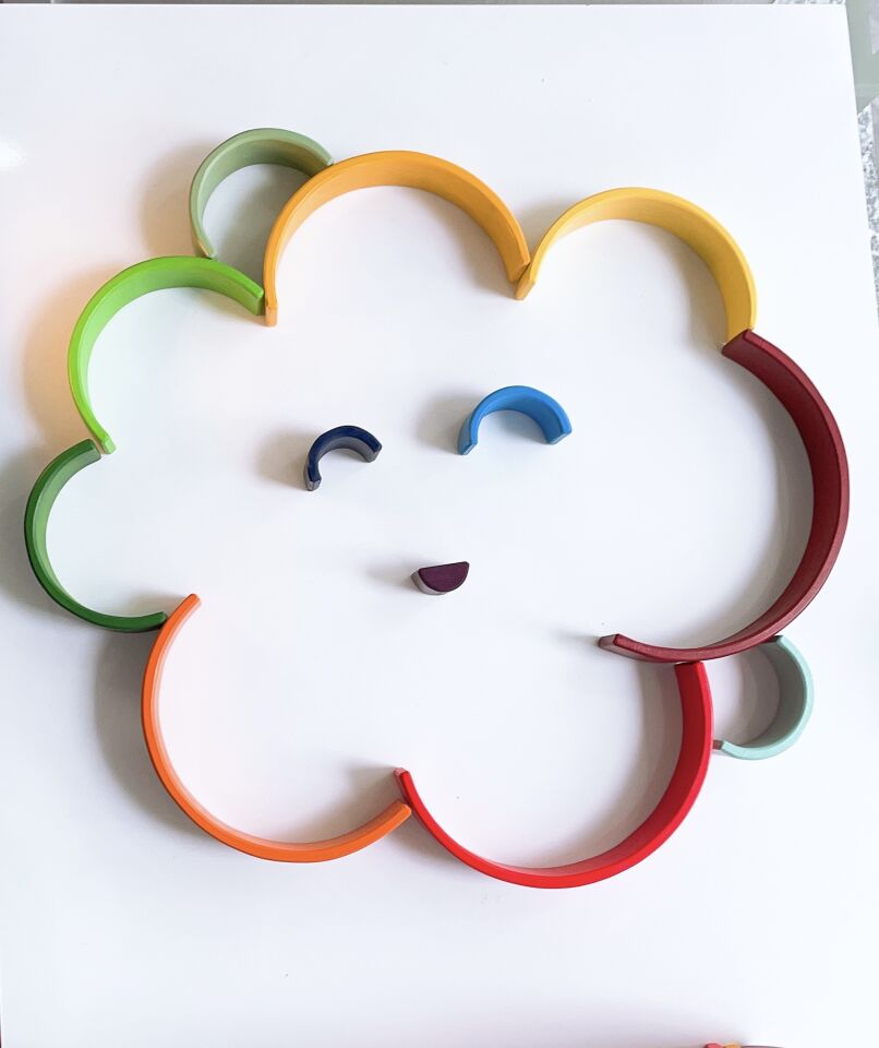 Waldorf Ahşap Oyuncak Gökkuşağı Seti 12’li Set 28 cm