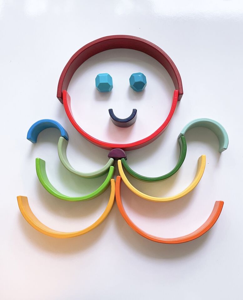 Waldorf Ahşap Oyuncak Gökkuşağı Seti 12’li Set 28 cm