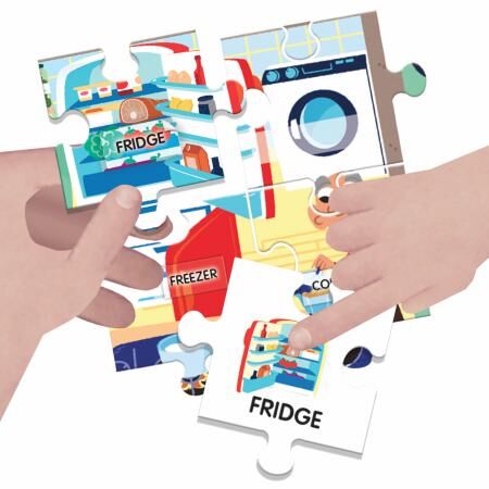 Headu 100 İNGİLİZCE KELİMELİ EVİM YAPBOZ PUZZLE