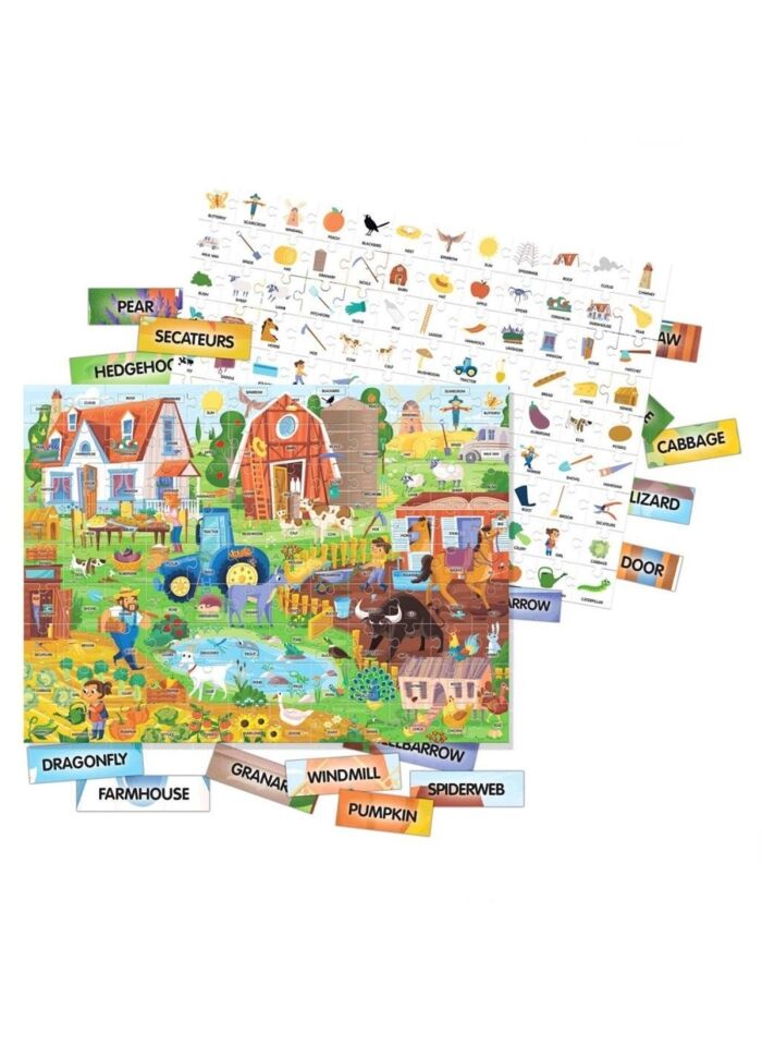 HEADU 100 İNGİLİZCE KELİMELİ ÇİFTLİK PUZZLE