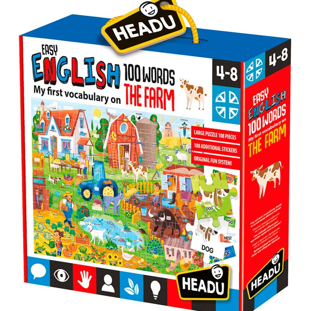 HEADU 100 İNGİLİZCE KELİMELİ ÇİFTLİK PUZZLE
