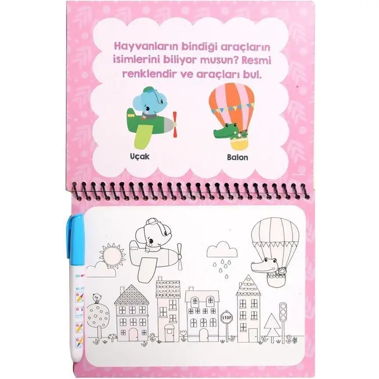 Sihirli Boyama Kitabı Araçlarla Eğlence