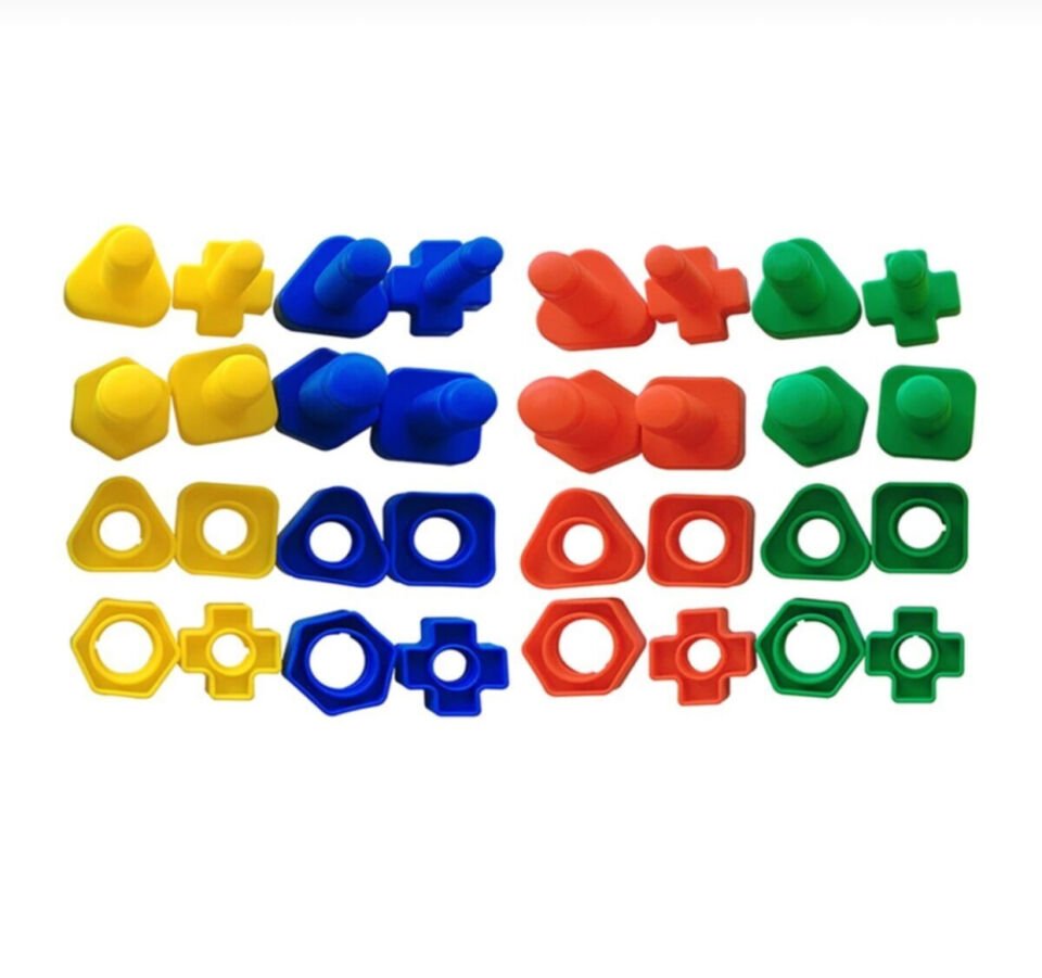 Eğitici Vidalı Renkli Şekiller