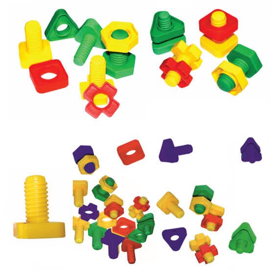 Eğitici Vidalı Renkli Şekiller