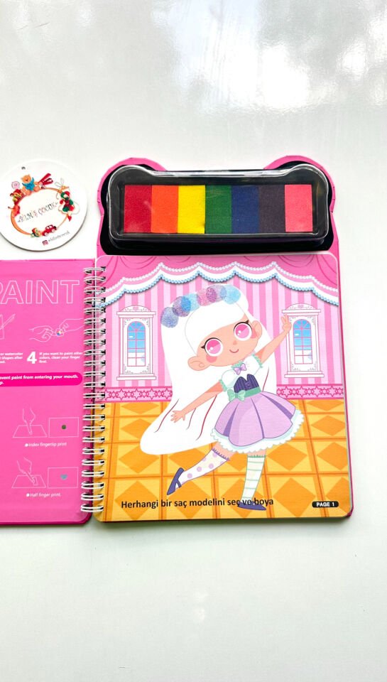 Parmak Boyama Aktivite Kitabı Giydir Beni