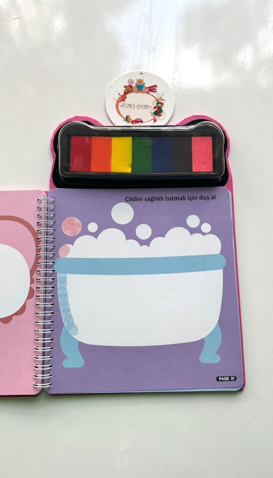 Parmak Boyama Aktivite Kitabı Giydir Beni