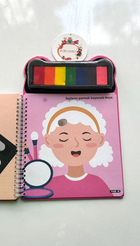 Parmak Boyama Aktivite Kitabı Giydir Beni