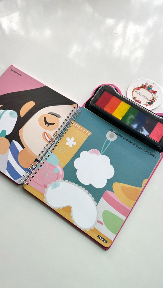 Parmak Boyama Aktivite Kitabı Giydir Beni