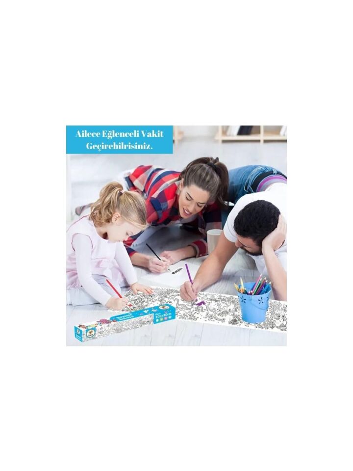 Yapışkanlı Boyama Rulosu Dinozor (200X30 Cm.)