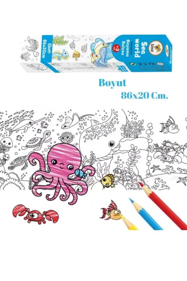 Yapışkanlı Boyama Rulosu Sea World 86X20 Cm