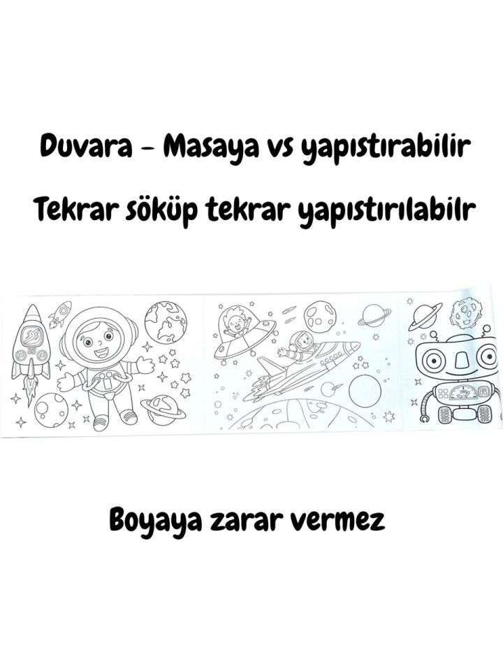 Yapışkanlı Boyama Rulosu Uzay Dream Space 86X20 cm