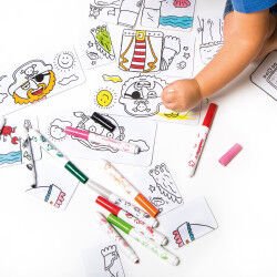 Carioca Baby Boyanabilir Puzzle Kartlar - Robot