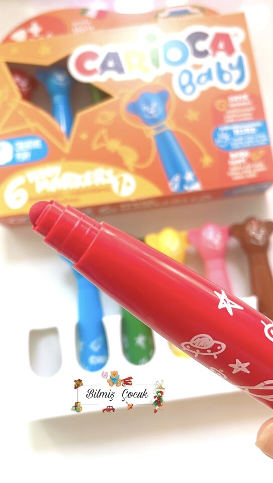 Carioca Jumbo Bebek Süper Yıkanabilir Keçeli Boya Kalemi 6’lı (Yeni)