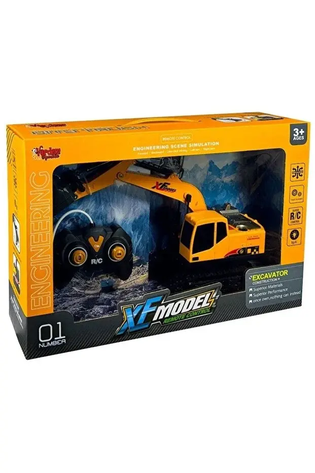 Uzaktan Kumandalı Ekskavatör Full Fonksiyon XF Model Kazıcı (Metal Kepçe)