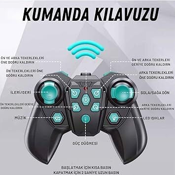 Uzaktan ve Bilekten Kumandalı Şarjlı 8 Teker Akrobat Robot Köpek