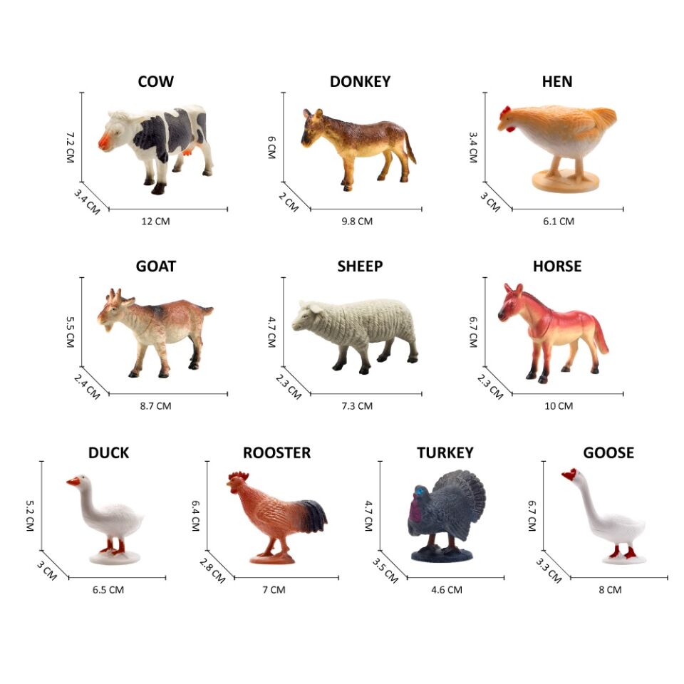 Oyuncak Çiftlik Hayvan Seti 10 Parça Kutulu