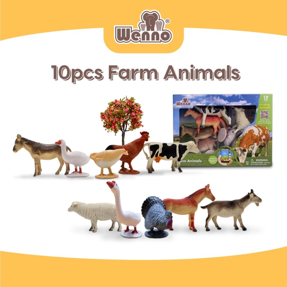 Oyuncak Çiftlik Hayvan Seti 10 Parça Kutulu
