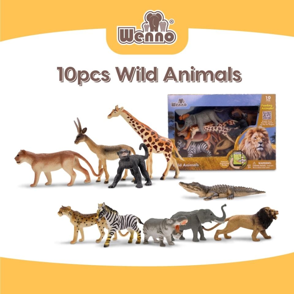 Vahşi Safari Hayvanları Seti 10 Parça Kutulu