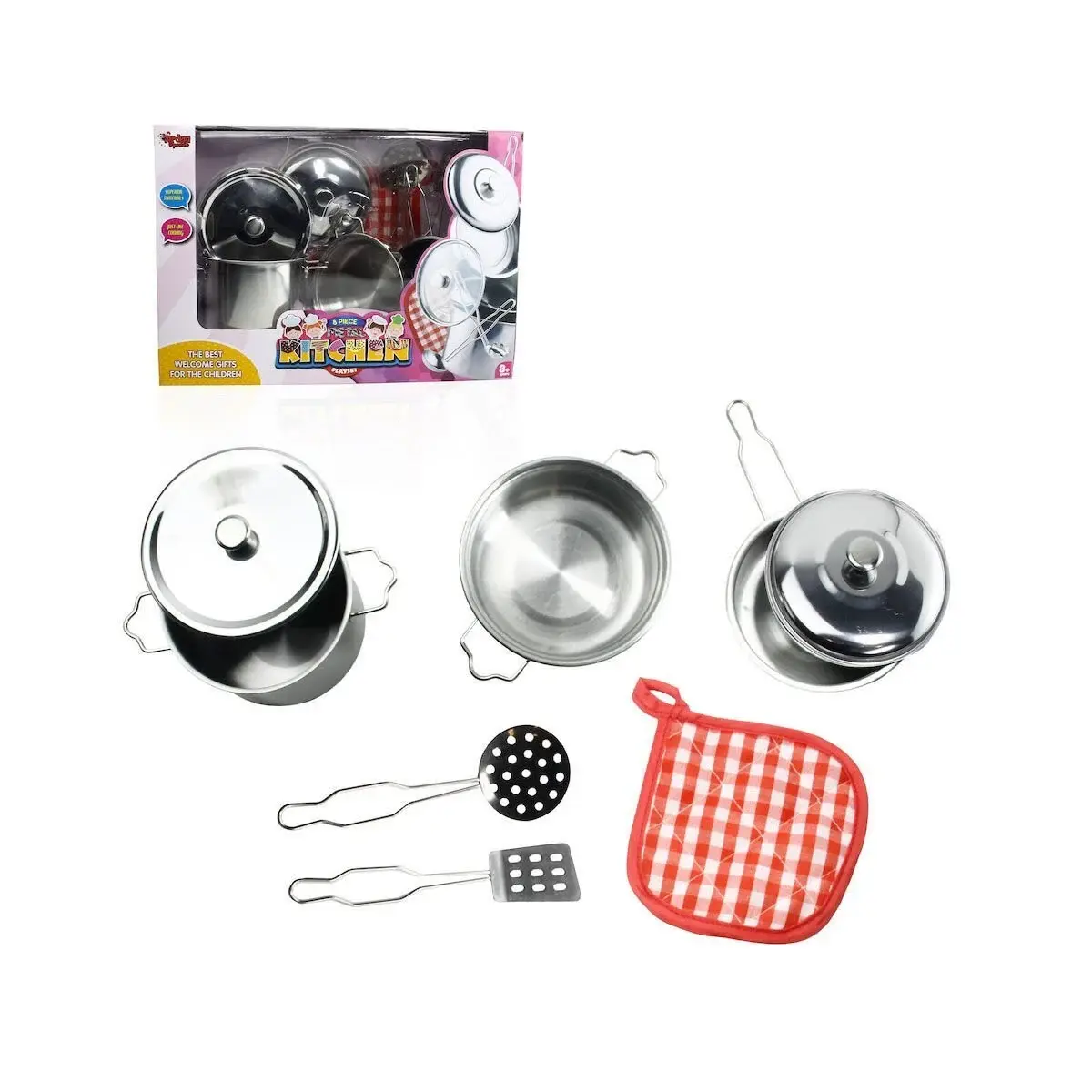 8 PARÇA ÇELİK TENCERE TAVA SET