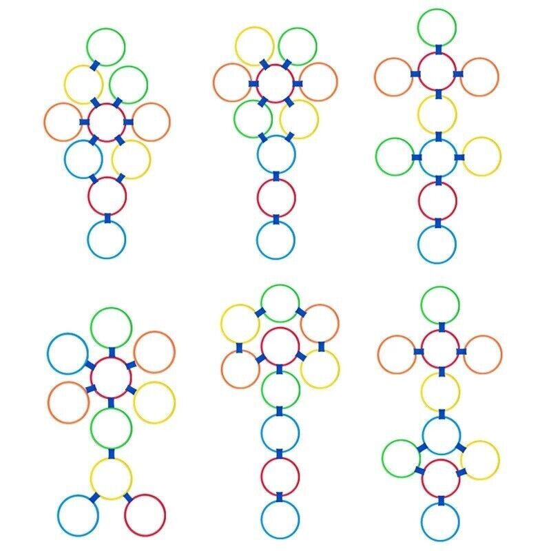 Seksek Halka Oyunu Seti 22 Parça – Anaokulu ve Açık Hava Bahçe Aktivite Eğitim Çemberi 27 Cm