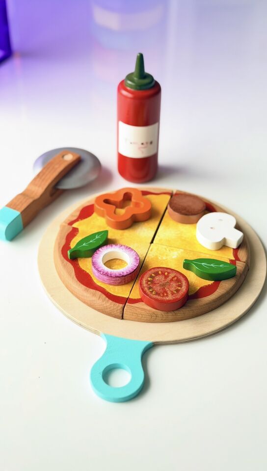 Ahşap Pizza Seti