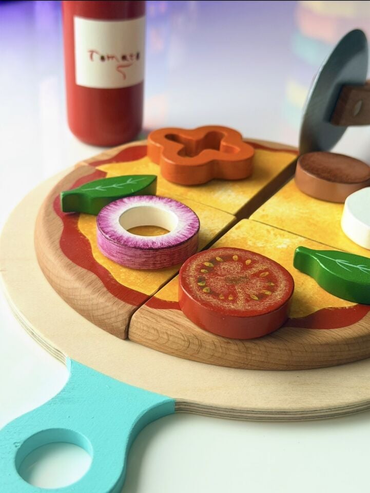Ahşap Pizza Seti