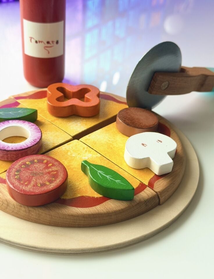 Ahşap Pizza Seti