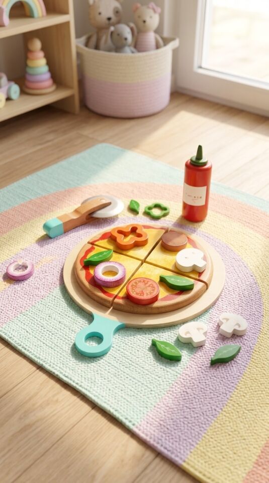 Ahşap Pizza Seti