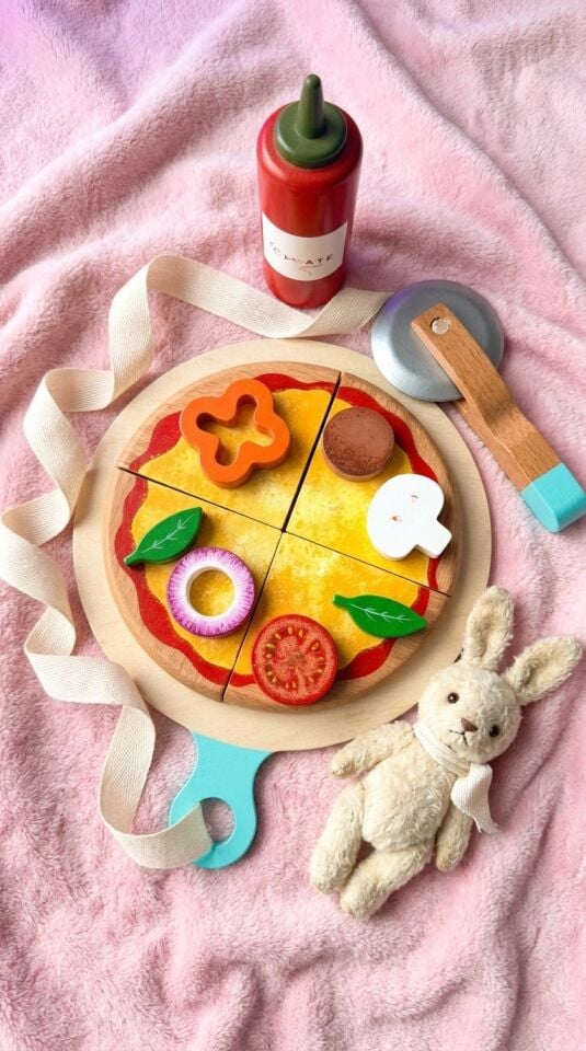 Ahşap Pizza Seti