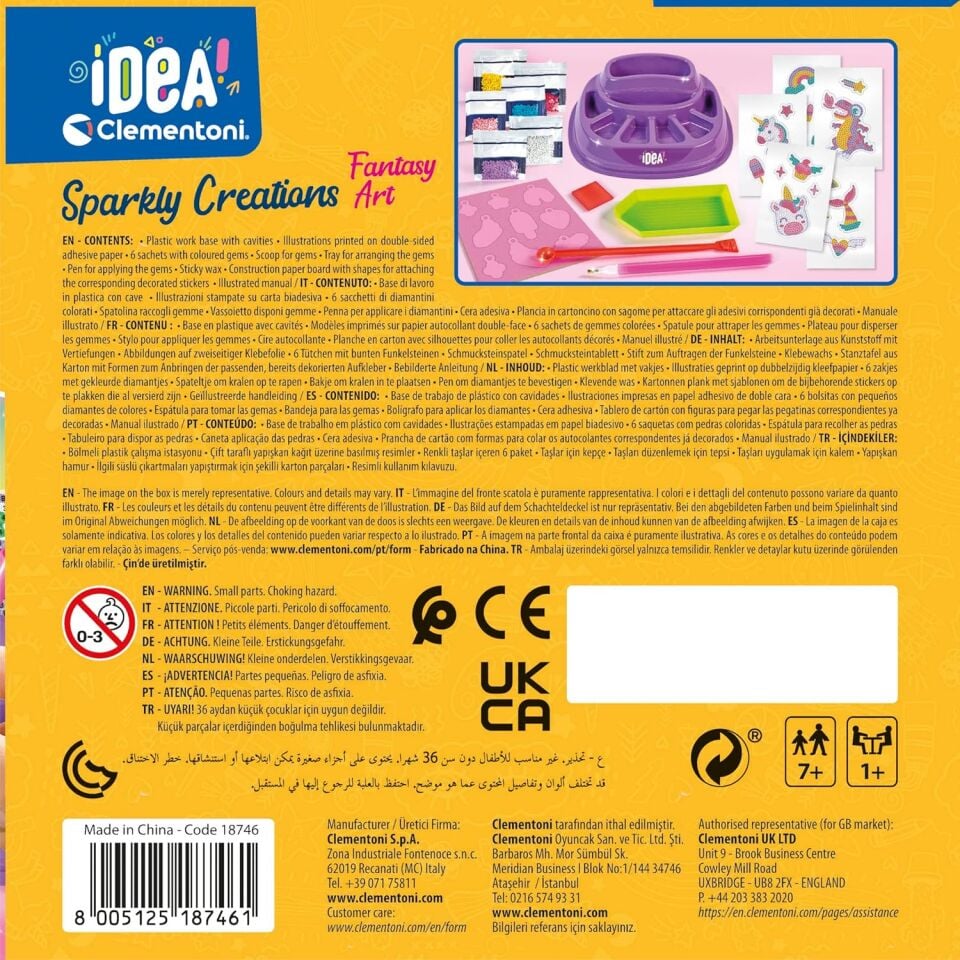 Clementoni Idea Işıltılı Tasarım Seti Fantastik Sanat Seti