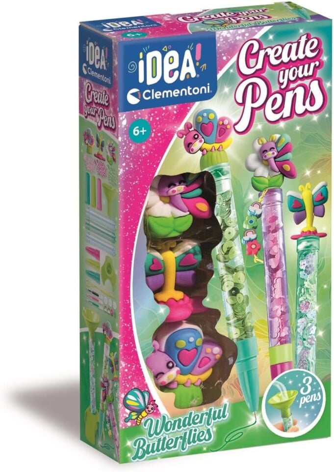 Clementoni Idea Kalem Tasarım Seti Kelebekler