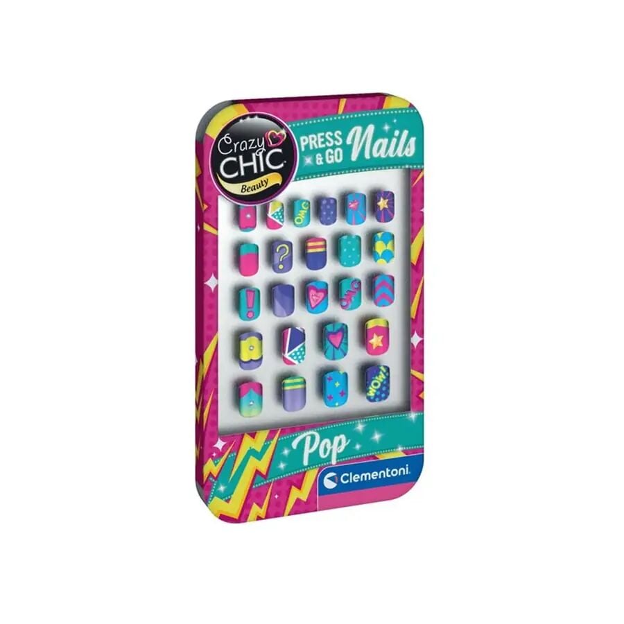 Clementoni Crazy Chic Tak Çıkar Tırnaklar Gökkuşağı