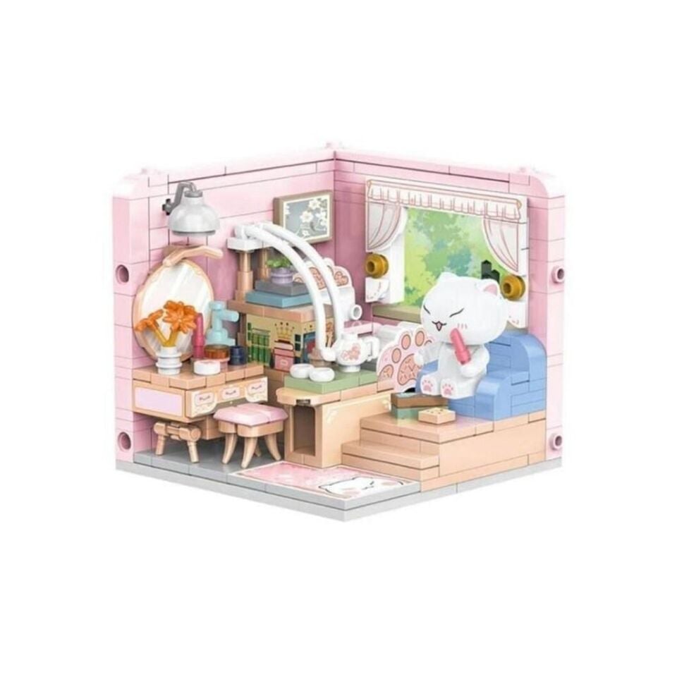 PANLOS KEDİ MAKYAJ ODASI 287 PARÇA MİNİ BLOCK OYUNCAK