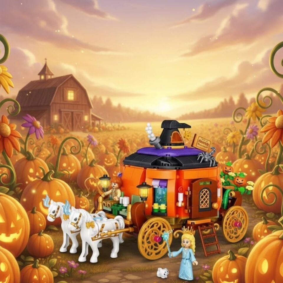 LOZ Kabak Arabası 839 Parça Mini Block Yapım Seti Dekoratif Araç Oyuncak